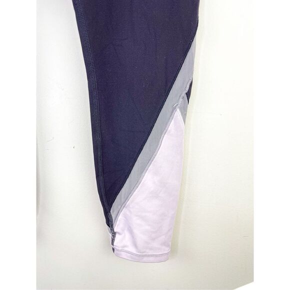 Athleta Powervita Elevation 7/8 Leggings Spring Night Purple Grey‎ Size S - Picture 3 of 13